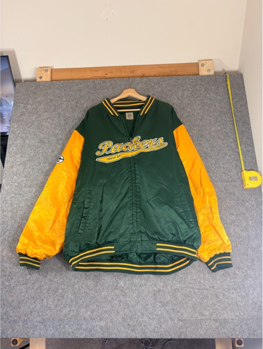 Vintage Green Bay Packers satin jacket Mens Size 2XL